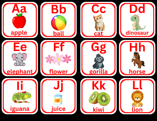 Alphabet in English Flash Cards